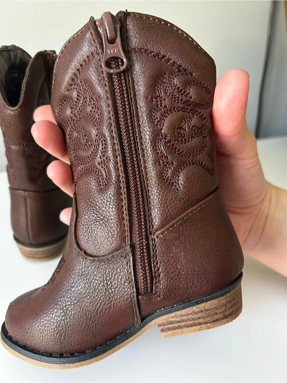Cat & Jack girls Brown Cowboy Boots - Classic Western Style size 6T NEW